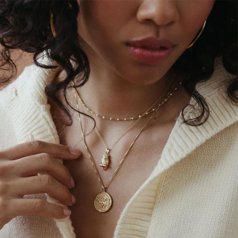 Ожерелье богини из нержавеющей стали с изображением греческой мифологии |