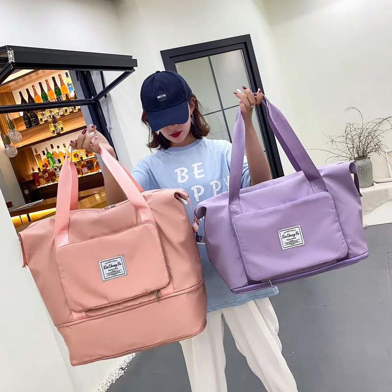 

Foldable Large Capacity Women Gym Bags Shoulder Bag Women Training Travel Handle Handbag Yoga Sport Crossbody Tote Bag Women