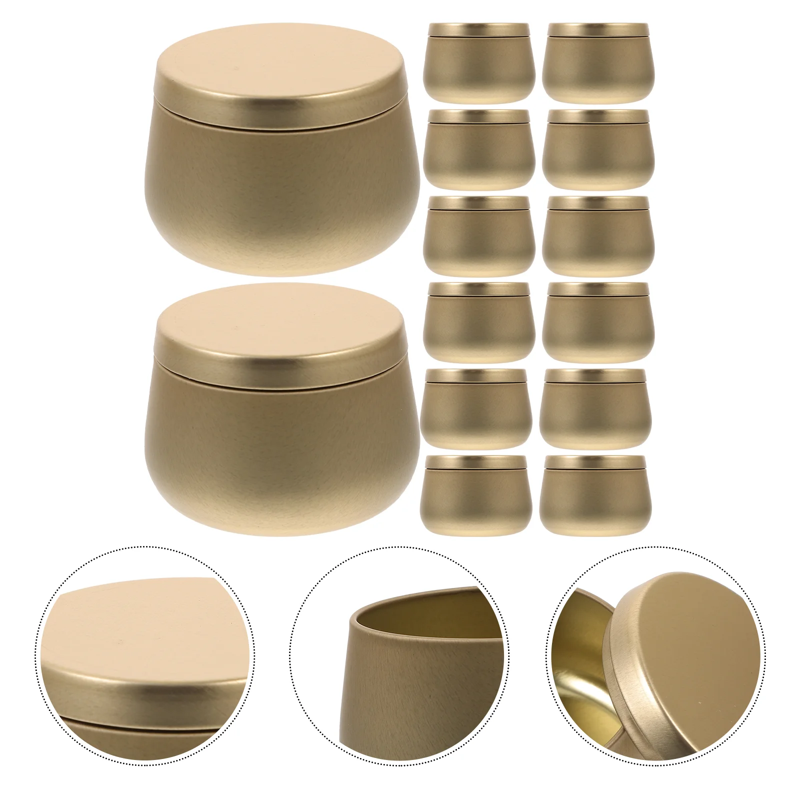 

24 Pcs Tinplate Jar Can Candy Cans Small Case Containers Tea Leaves Storage Holder