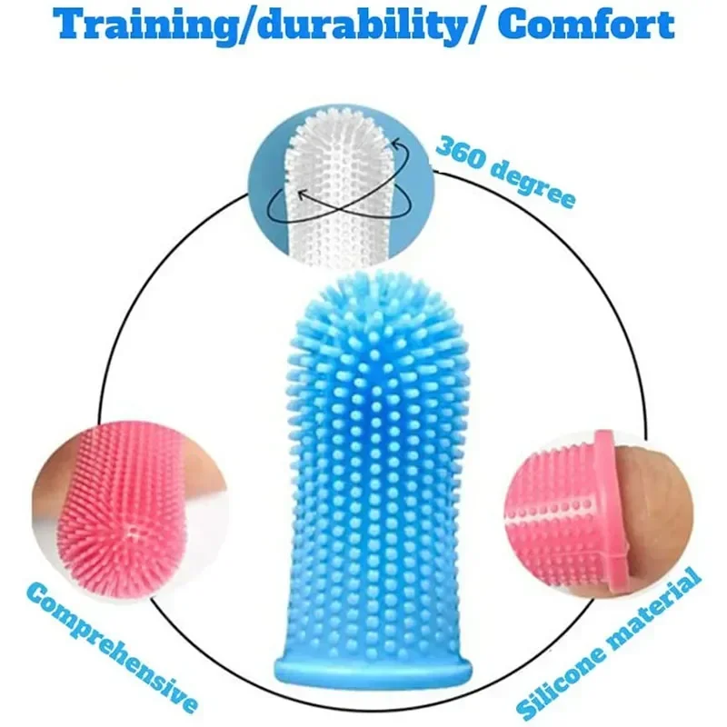 

Dog Brush Toothbrush Cleaning Nontoxic Breath Teeth Cat Dog Finger Tooth Silicone Tool Cleaning Super Pet Bad Care Supplies Soft