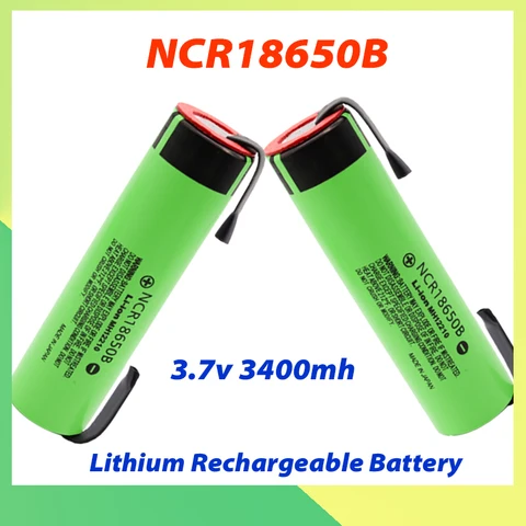 Аккумуляторная батарея 3,7 в, 18650 мАч, литий-ионная аккумуляторная батарея для электронных сигарет, скутеров + никелевая паяльная вкладка «сделай сам»
