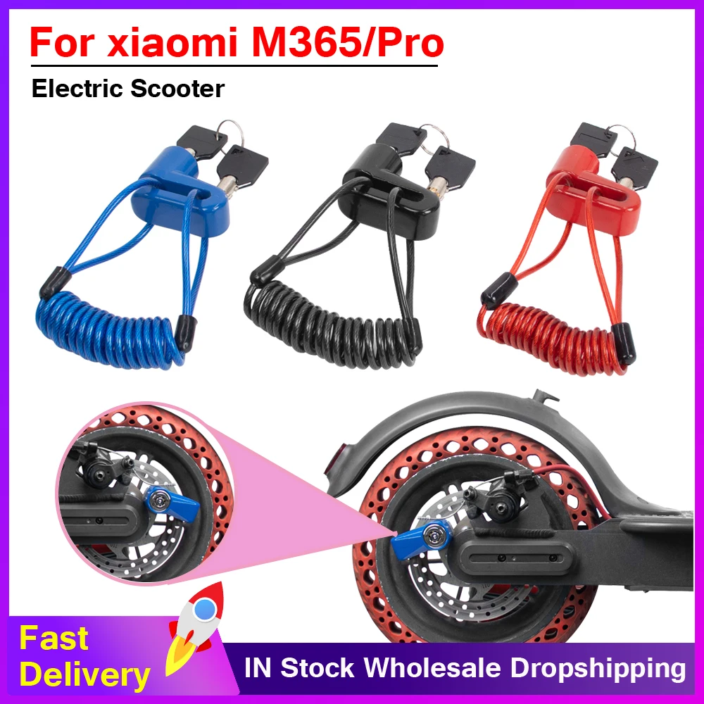 

Anti-theft Brake Disc Disk Rotor Safety Lock for Xiaomi M365 Pro 1S Electric Scooter Disc Brake Wheel Lock with Reminder Cable