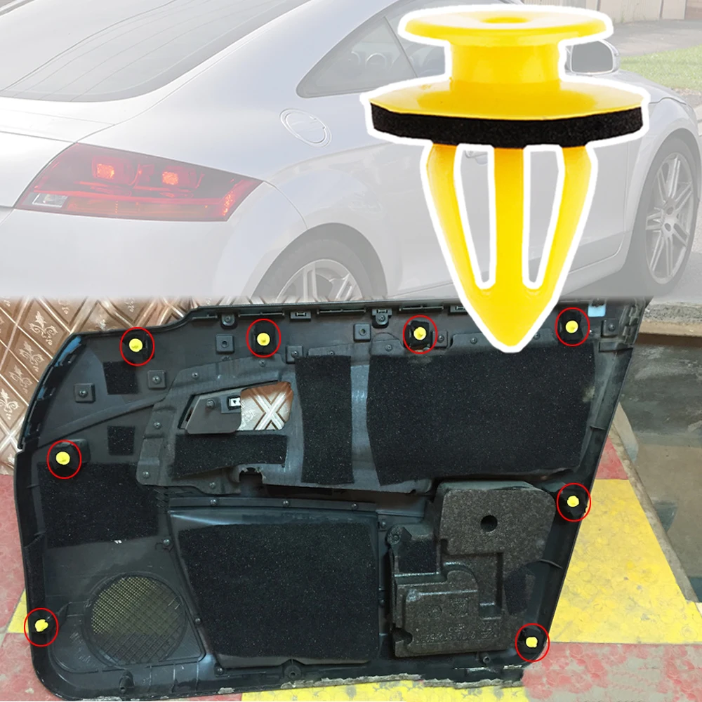 

For Audi TT 8J 2006 2007 2008 2009 2010 2011 2012 2013 2014 Door Panel Card Trim Clip Interior Fastener Fixing Rivet Accessories