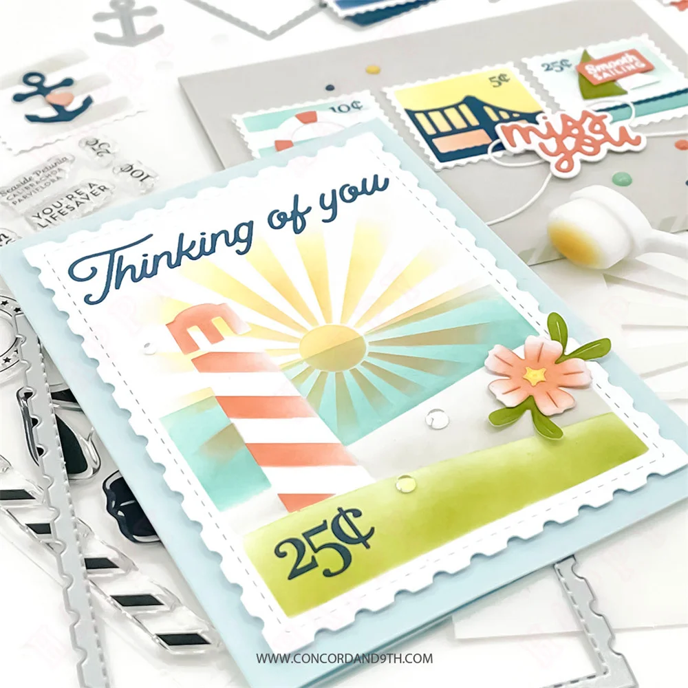 Металлические штампы Морской Почтовый Отсек новые трафарет для детской отделки