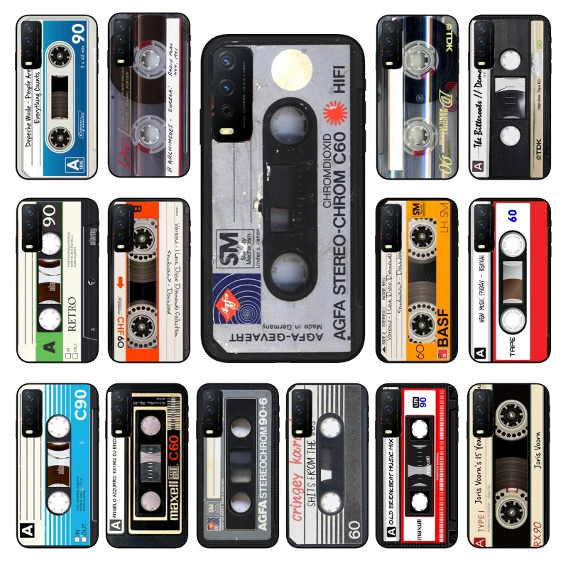 

Retro Vintage Old Cassette Tape Phone Case For VIVO Y31 Y21 Y70 Y21S Y20 Y72 1907 Y12 Y11S Y53S Y33S Y55 Y76 Y51 Y15S Y01 Funda