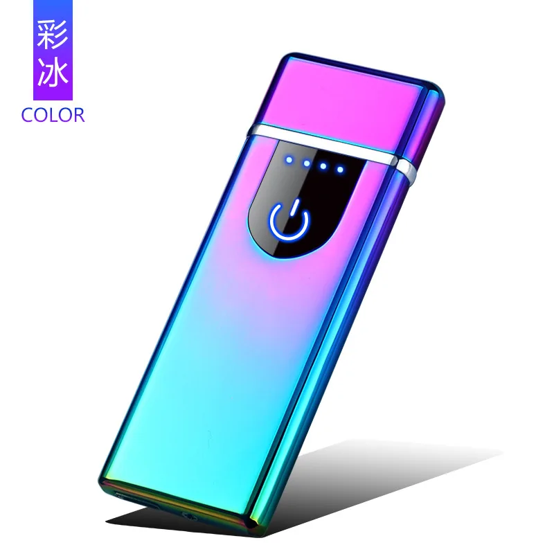 

Ultra-Thin Mini Fingerprint Usb Rechargeable Lighter Fashion Environmental Protection Electronic Cigarette Lighter