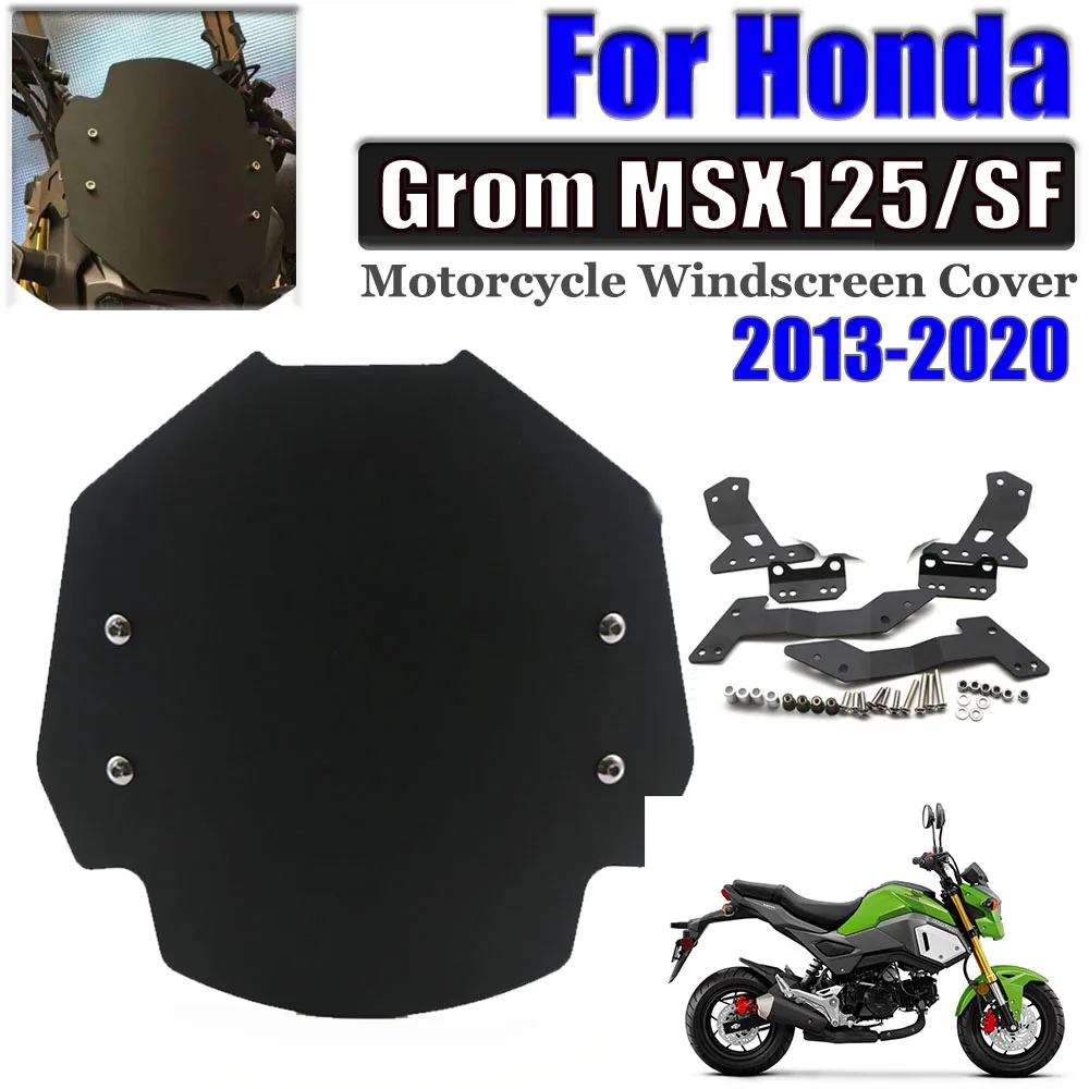 

Motorcycle Windscreen Wind Deflector Windshield Upper Cover For HONDA Grom MSX125 SF MSX 125 SF 125SF MSX125SF 2013 - 2020 Parts