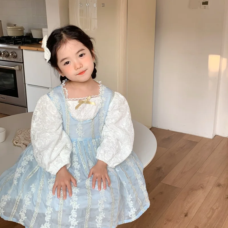 

Детское платье в стиле "Лолита", кружевное милое платье принцессы для девочек, Вечернее бальное платье на весну и день рождения