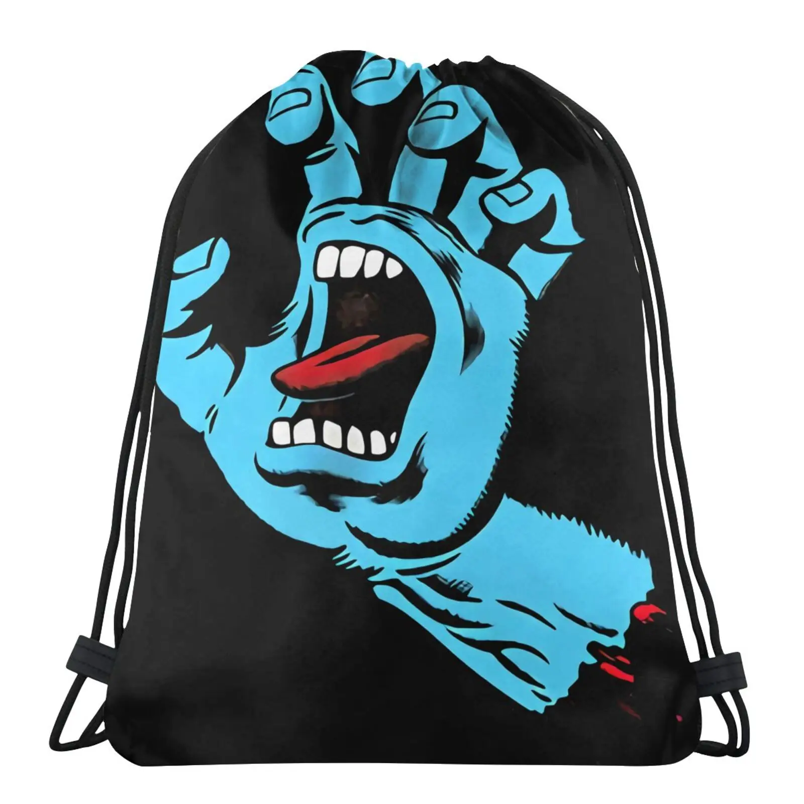 

Рюкзак для скейтборда Santa Cruz кричащая рука для мужчин и женщин, сумка на шнурке для мужчин и женщин, Готическая сумка для обуви и девушек, меш...