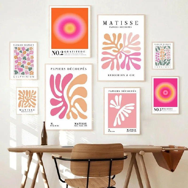 

Abstract Matisse Geometry Gradient Danish Pastel Wall Art Canvas Painting Nordic Posters And Prints Living Room Home Decoration