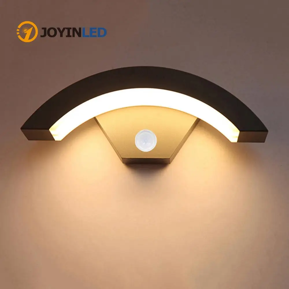 

12W 1W 18W Waterproof Wall lamp With Sensor Outdoor Garden Porch Light Balcony Courtyard Hotel Villa Outside Lighting Fixture