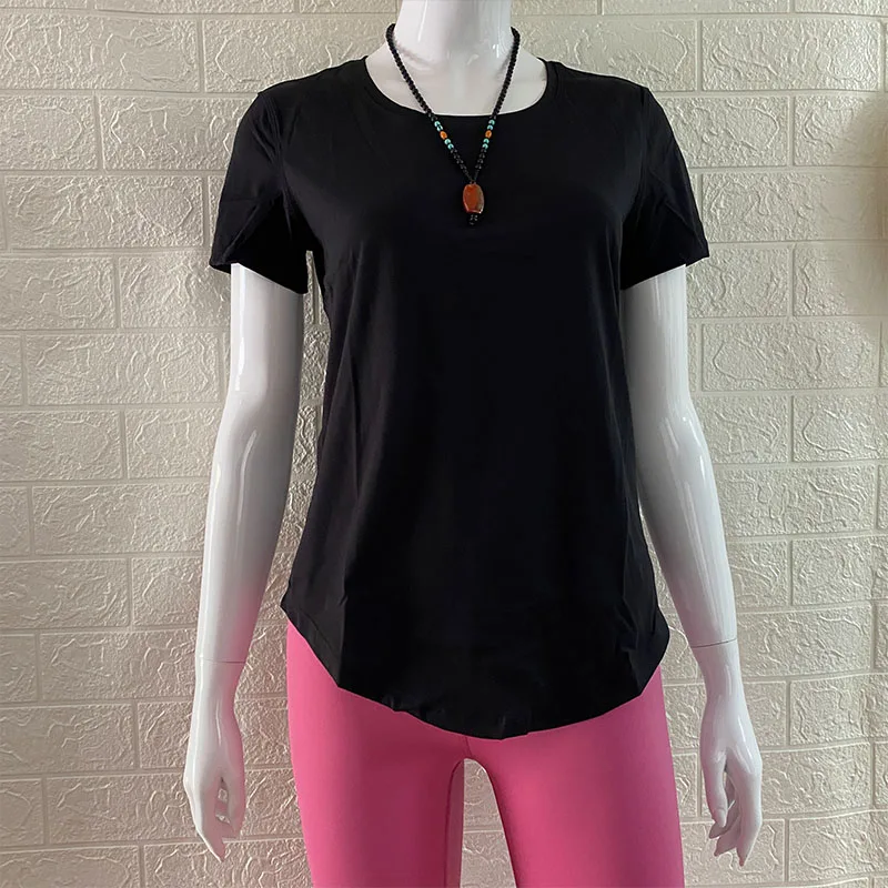 Женская футболка QUMOR с круглым вырезом рубашка коротким рукавом впитывающая пот