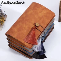 tassel imitation leather loose leaf hand account notebook daily weekly agenda planner schedule journals notepad stationery
