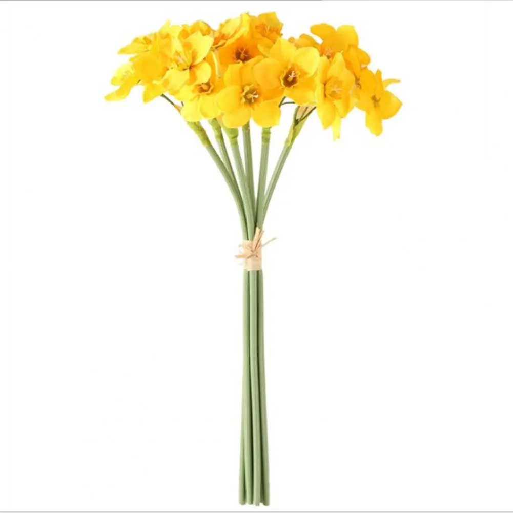 

Faux Flower Practical Colorfast No-watering Party Wedding Bridal Fake Narcissus Home Decor Fake Flower Artificial Bouquet