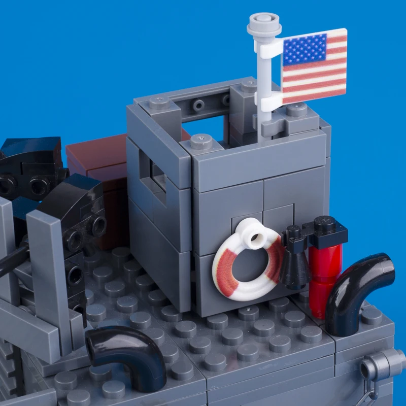 Конструктор MOC WW2 в стиле милитари США военный корабль с посадкой лсм3 набор
