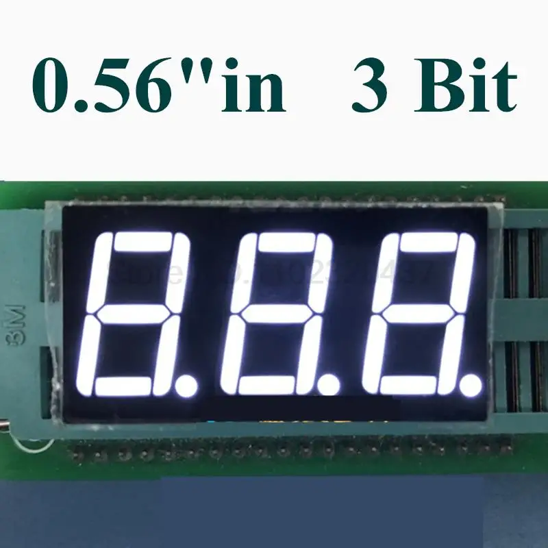 

20PCS 0.56 inch white 3 digit LED Display Module 0.56" DIP digital tube Common cathode anode 7 Segment 3 Digital