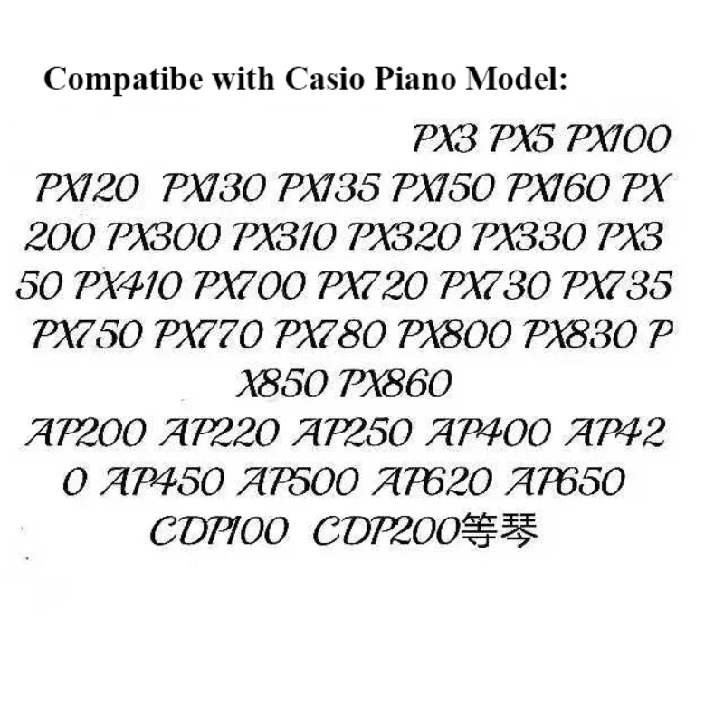 52 шт. белые резиновые молотковые колпачки для цифрового пианино Casio Keyboard Privia PX3 PX300