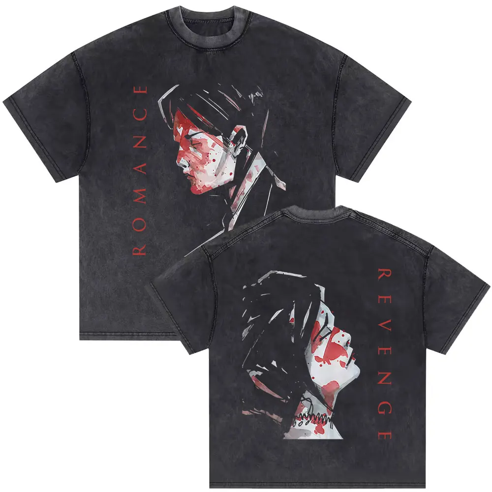 Фото Ограниченная серия в стиле панк-группа My Chemical Romance Three Cheers for Sweet Revenge, винтажные футболки для мужчин и женщин, футболки большого размера в стиле рок №2