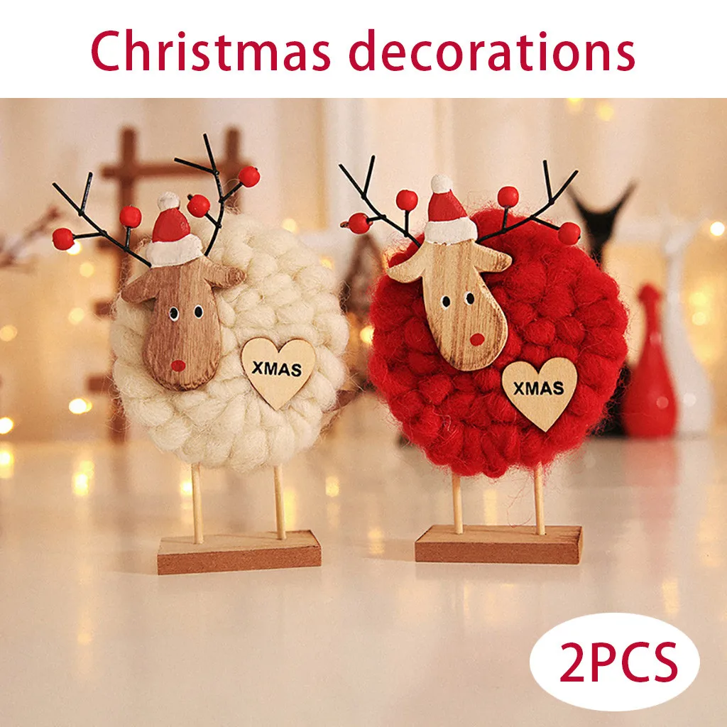 

Shatterproof Ornaments Doll Decoration Ornaments Christmas Wood Floor Sculptures Home Decor Tall Yellow Garland Christmas