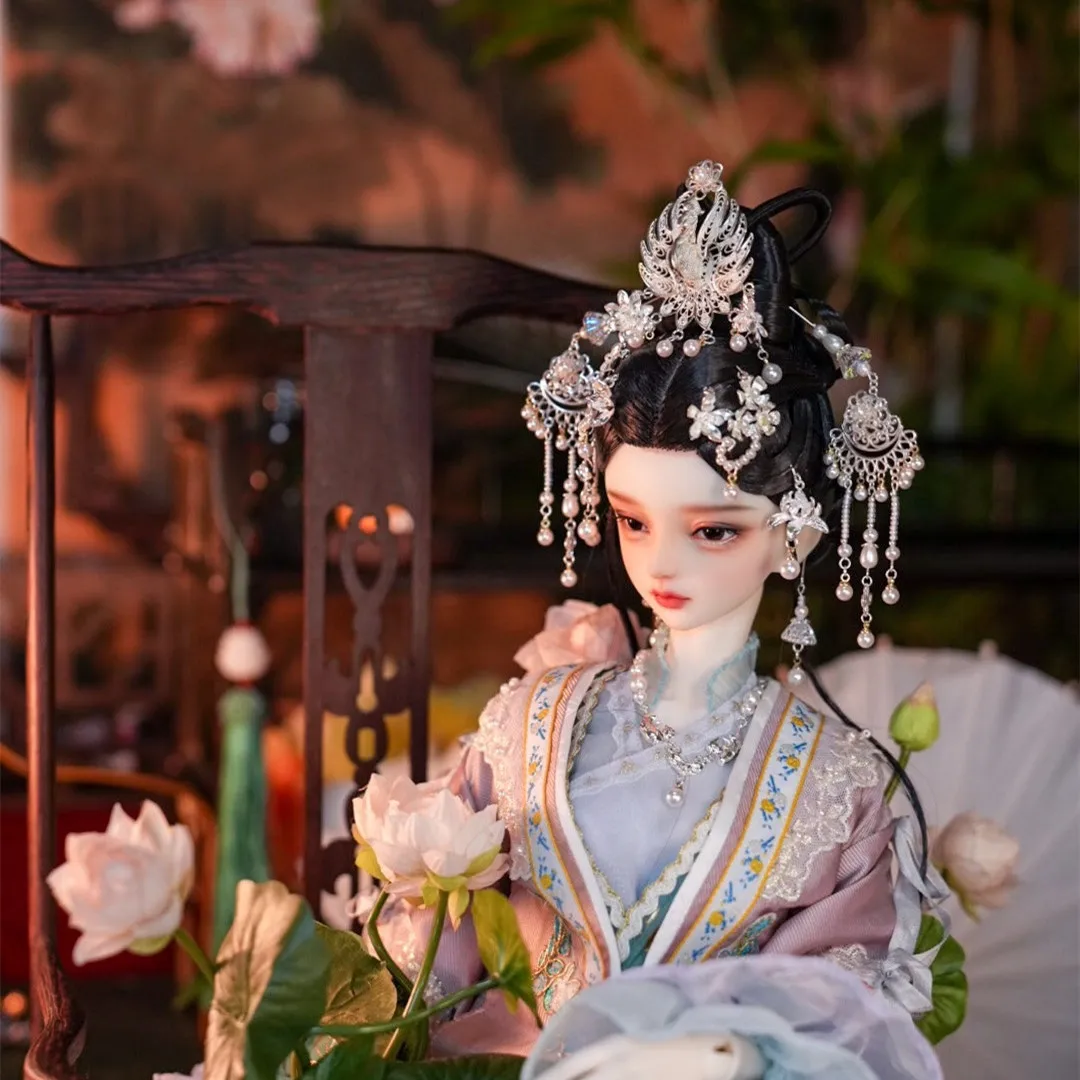 1/3 BJD головной убор Античная Корона для волос журавль Тиара серьги ожерелье