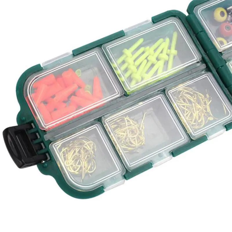 Fishing Tackle Box 10 Compartment Lure Hook Storage Case Double Sided Fishing Tool Organizer Multifunctional Bait Container enlarge