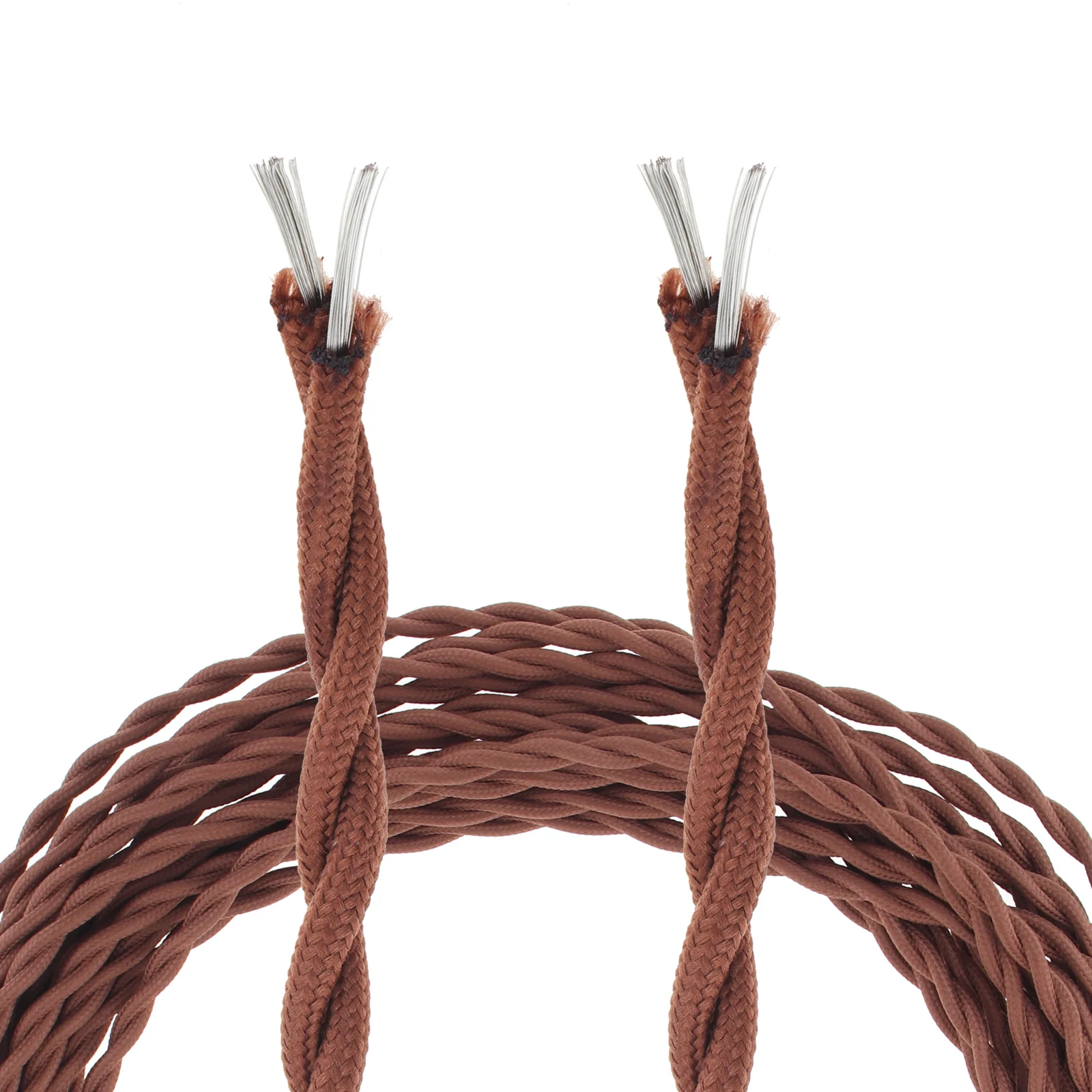 

Twisted Cloth Covered Lamp Cord Antique Style Industrial Electrical Cord for Wiring, Fabric Cloth Covered Industrial Lamp Wire