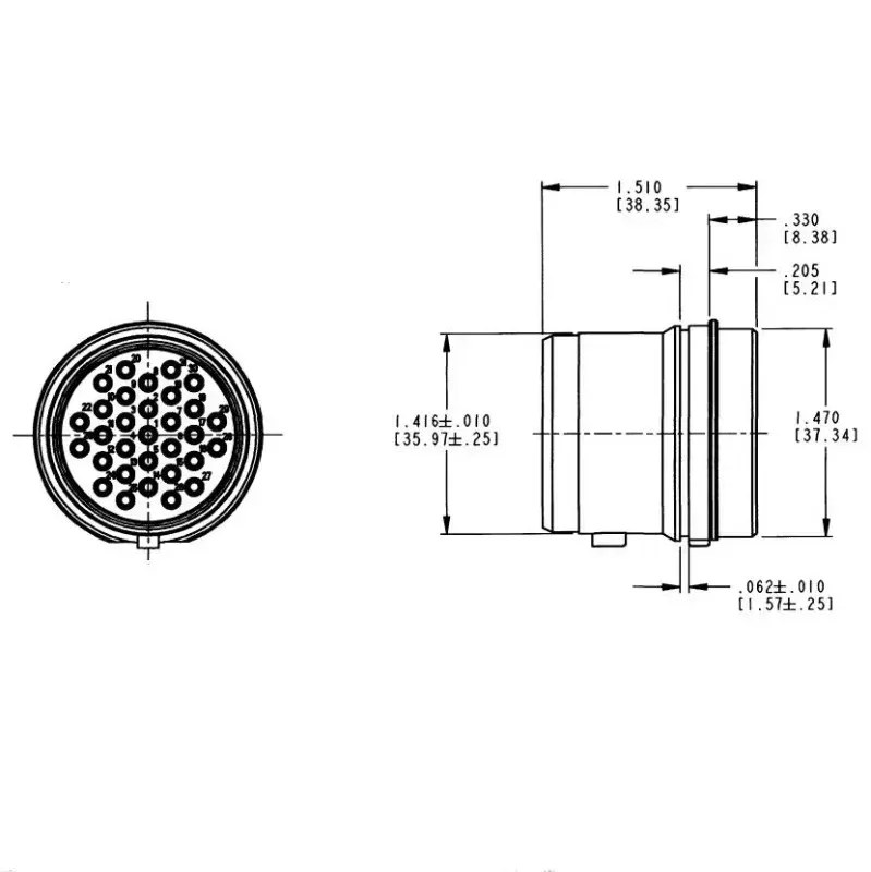 HD36-24-31SE-B019 Американский разъем Dechi, круглый, 31-контактный, оригинальный, абсолютно новый и подлинный продукт. (art.: 3920dd0641d0f) - 3920dd0641d0f