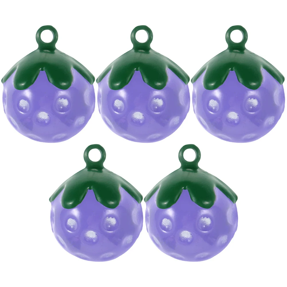 

5 Pcs Pendant Charm Charm Stoppers Bracelets Strawberry Charms Necklace Locket Clang Copper Mini Collar Bell