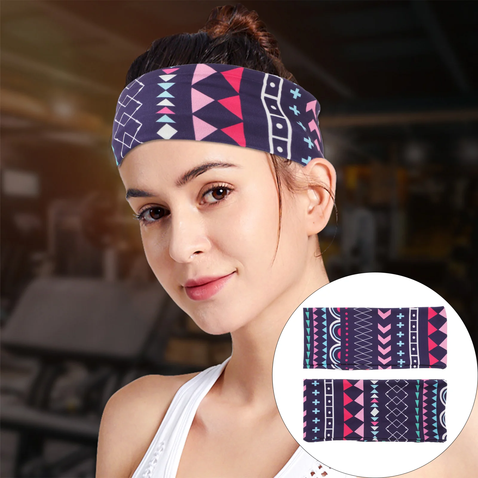 

Headband Sweatbandathletic Yoga Gym Exercise Elastic Basketball Riding Fitness Baseball