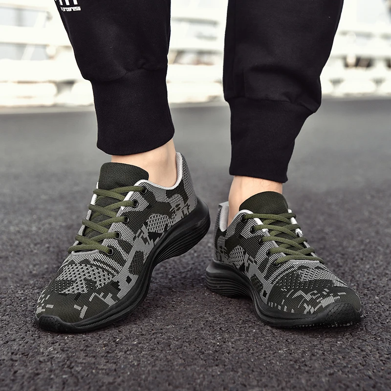 New Fashion Camouflage Sneakers Breathable Male Running Shoes Lightweight Athletic Sneakers Men Sports Shoes zapatos deportivos