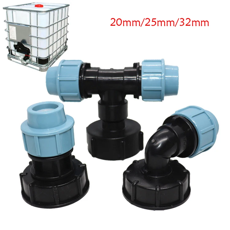 

20/25/32MM Water Pipe Connector Garden Lawn Hose IBC Adapter Tee Tap Fitting Tool Fit for IBC Water Tanks