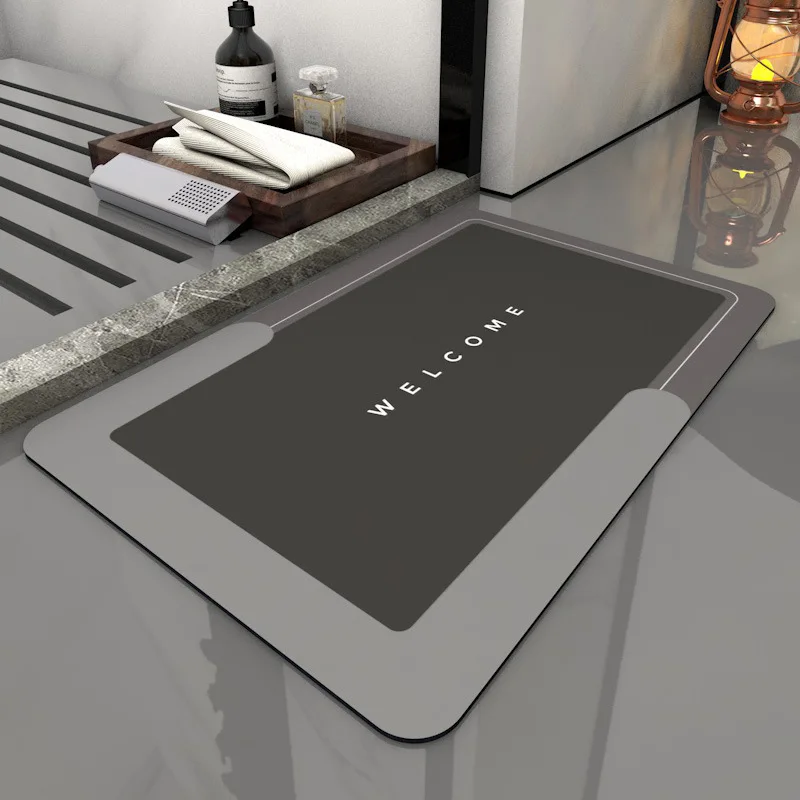 

Diatom Mud Luxury Absorbent Bath Mat Super Absorbent Toilet Protection Pad Diatomite Entry Anti-slip Mat Door Foot Mat Corridor