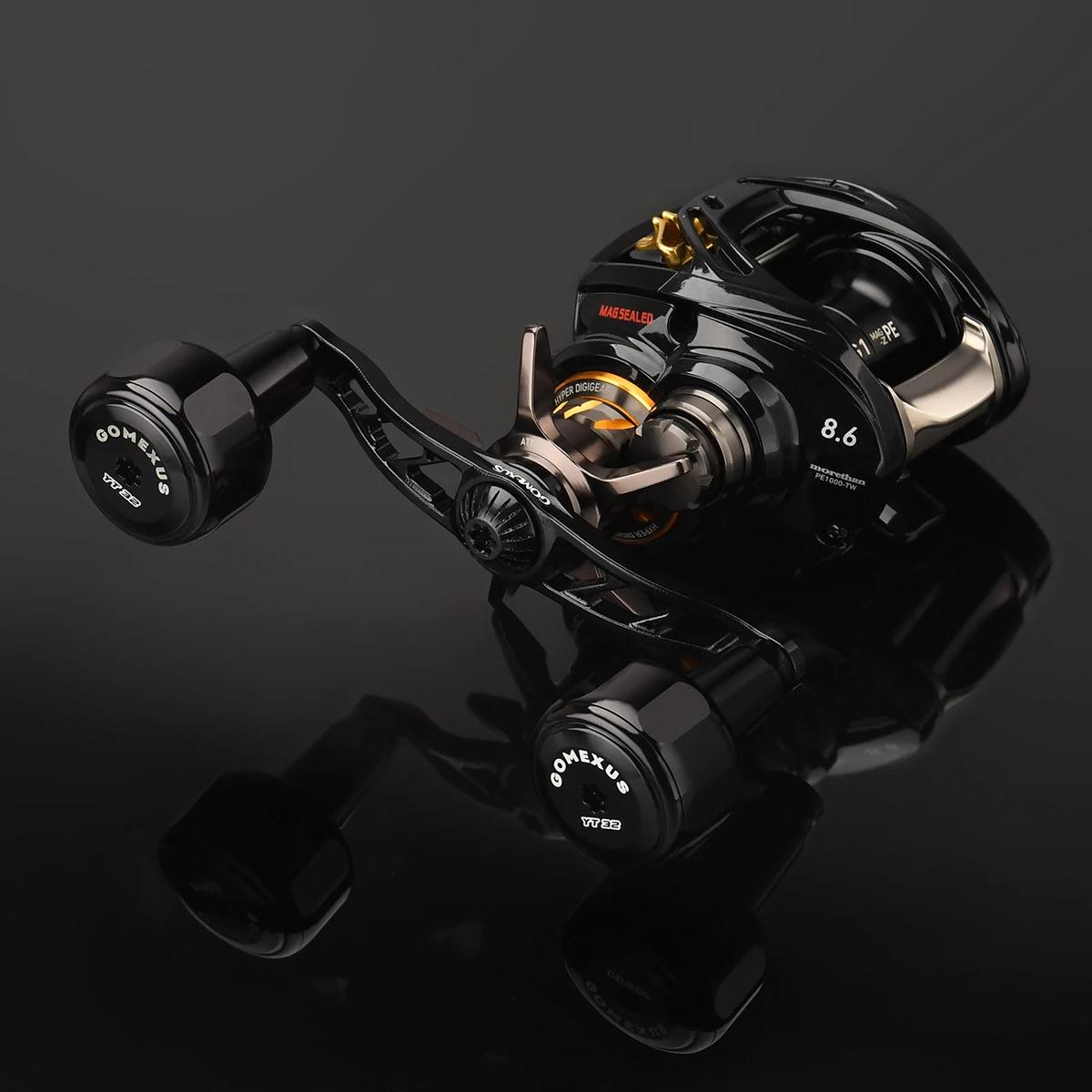 Фото Сверхлегкая алюминиевая ручка Gomexus для рыбалки, спиннинга, приманки, Shimano, Sephia, Daiwa, кошачьей мяты, Ryobi, Ap Power, 32 мм №3