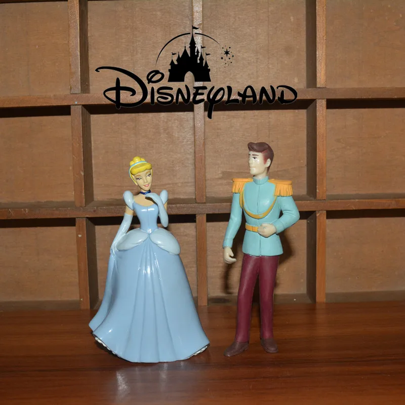 

Disney 2piece 11cm couple's of Cinderella Princess and prince figure toys cute princess collection toys