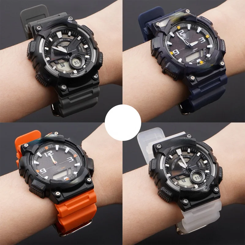 

Silicone Strap For Casio AQ-S810 AEQ-110 MCW-200H 200H Watchband For Man Bracelet Durable Resin Wristband Band Watch Correa