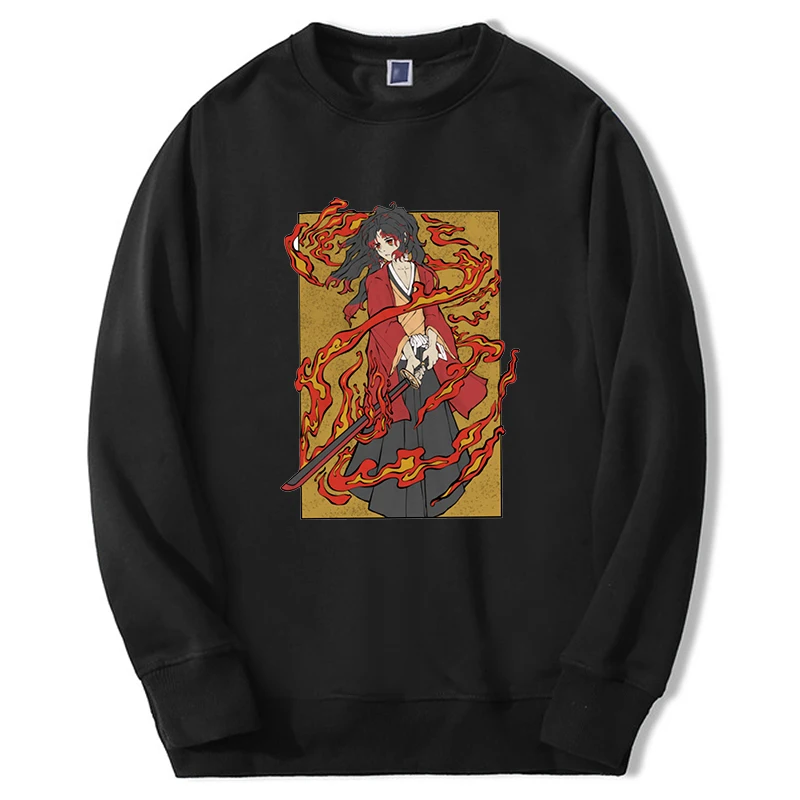 

2023 Japanese Anime Demon Slayer Hoodies Men Women Tanjirou Graphic Manga Sweatshirt New Crewneck Fashion Sudaderas Streetwear