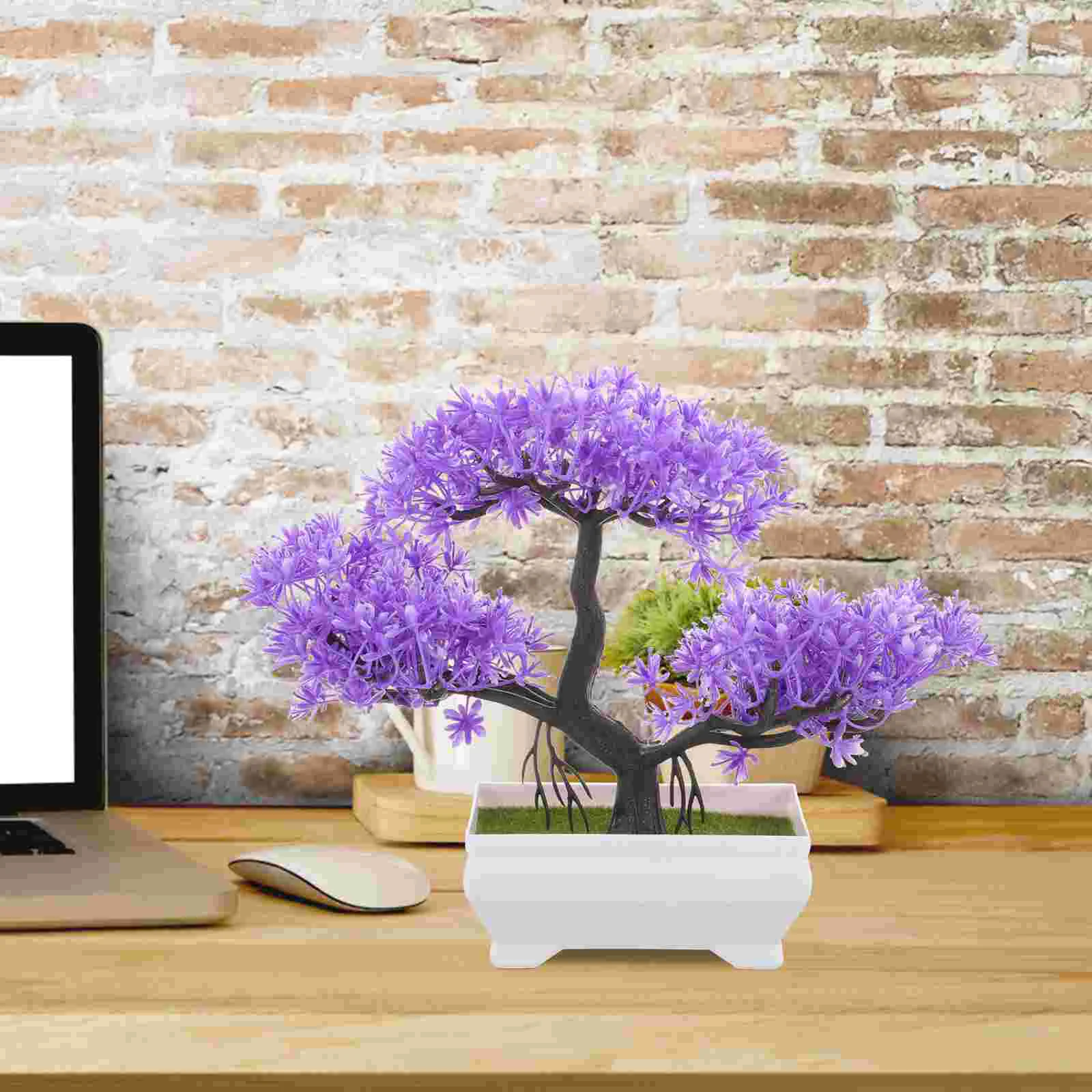

Small Fake Artificial Bonsai Tree Realistic Decorative Ornament Desk Plants