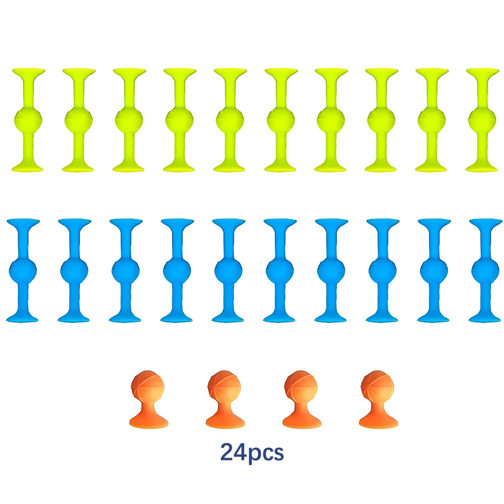 

24 шт. Дарт присоски, Водонепроницаемые Яркие Стикеры, портативные износостойкие Смешные интерактивные настольные игрушки для
