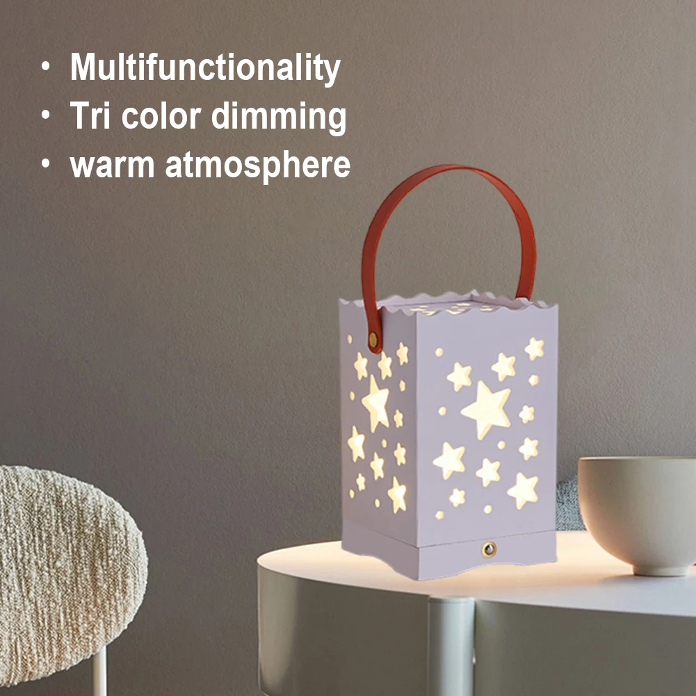 Настольная лампа полая настольная с сенсорным управлением прикроватная