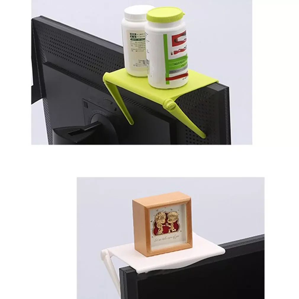 

Top Shelf Display Shelf Computer Monitor Riser Desktop Stand TV Rack Storage Desk Multifunctional Storage Rack ABS