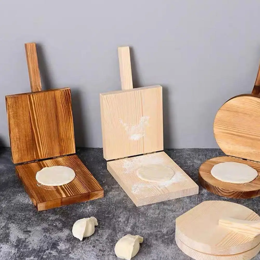

Wood Dumpling Skin Making Tool Effective Dough Press Long Lifespan Non Stick Round/Square Shape Dumpling Skin Dumpling Skin Mold