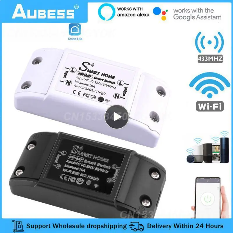 

Умный переключатель Tuya Wi-Fi, 1-8 шт., 90-250 В переменного тока, 60 Гц/50 Гц, четыре способа управления, Rf 433, модуль переключателя, модуль смарт-контроллера 10 А