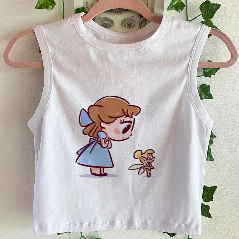 Новый жилет Kawayi укороченный топ Y2k рубашка на бретелях женская милая футболка