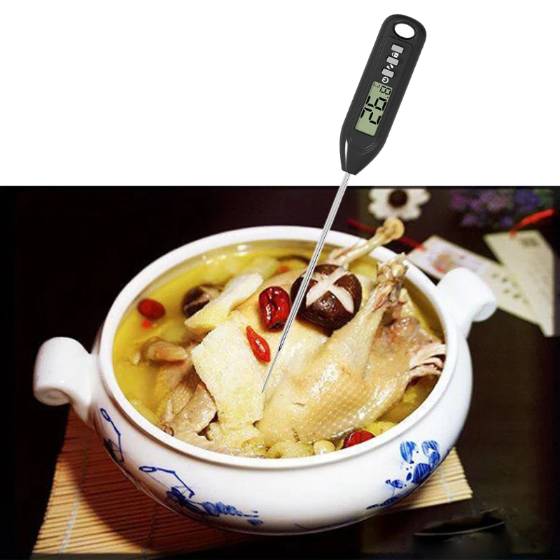 

Instant Read Meat Thermometer Applicable Grill & Cooking Waterproof Ultra Fast Thermometer Digital Food Probe Kitchen M4YD