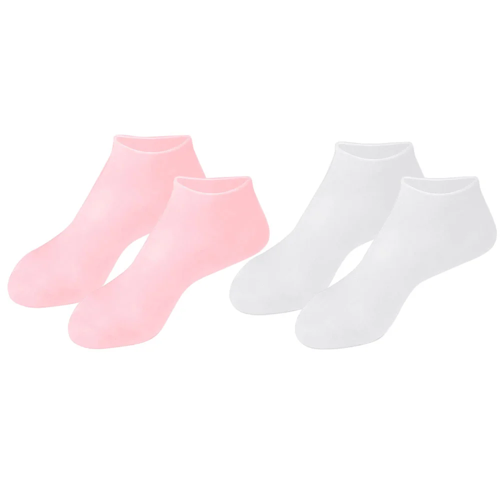 

2 Pairs Exfoliating Moisturizing Socks Foot Care Covers Sole Household Products Sebs Cracked Heel