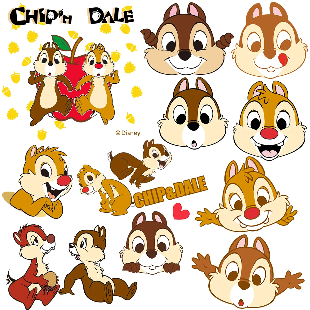 Дисней Чичитити Братья Бурундуки Термоклеевые наклейки для одежды