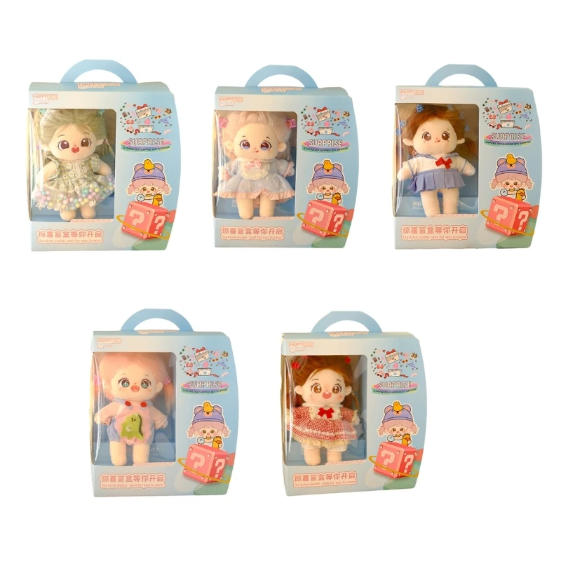 

D7WF 20cm Baby Life-like Reborns Play Cotton Plush Poseable Dressup Cute Idol for Children Collector Gift