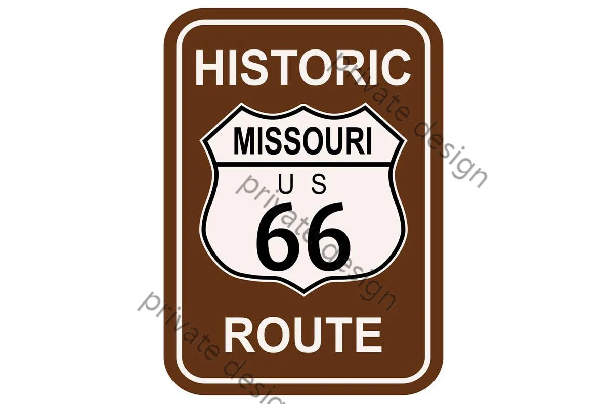 

Missouri Historic Route 66 Vintage Metal Tin Sign Tin Plates Wall Decor Room Decoration Retro For Cafe Pub Home Club Man Cave