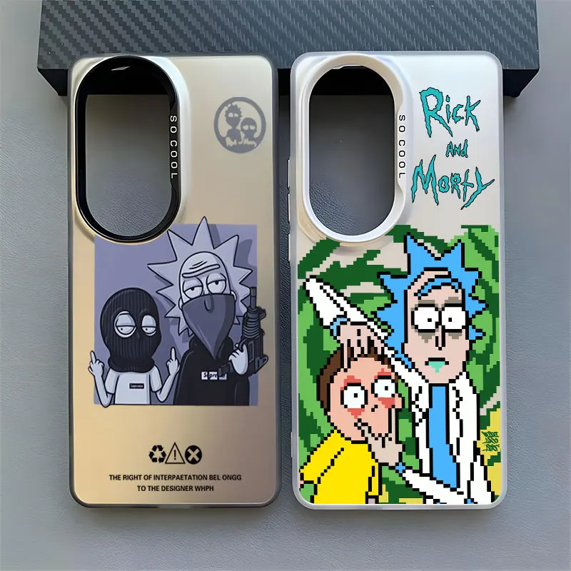 Фото Противоударный чехол для Realme C35 C53 C55 C65 C67 C75 Narzo N53 N63 Note 50 60 12 Lite V60 Pro R-Rick and M-Morty №1