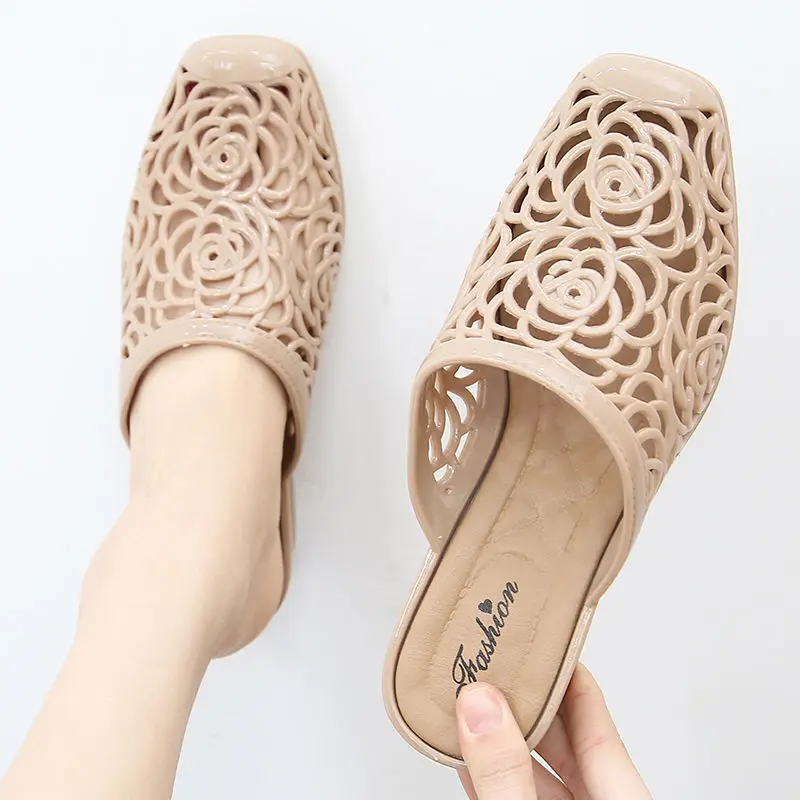 

Мюли женские пляжные, ажурные сандалии на танкетке, для путешествий и отдыха, летняя модель 2022